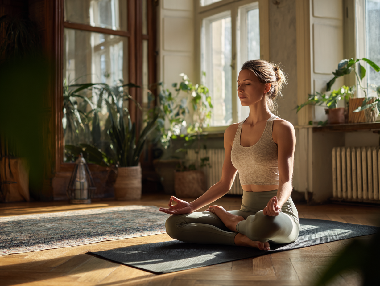 Затишний простір для йоги